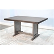 Pemberly Row Contemporary Wood Rectangular Dining Table in Gray Finish