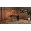 Pemberly Row Contemporary Wood Rectangular Dining Table in Gray Finish