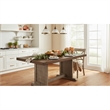 Pemberly Row Contemporary Wood Rectangular Dining Table in Gray Finish