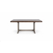 Pemberly Row Contemporary Wood Rectangular Dining Table in Gray Finish