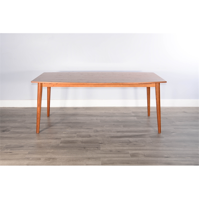 Pemberly Row Contemporary Wood Mid-century Dining Table in Cinnamon