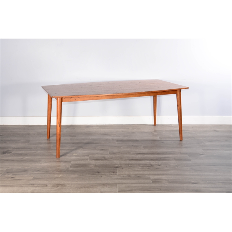 Pemberly Row Contemporary Wood Mid-century Dining Table in Cinnamon