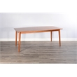 Pemberly Row Contemporary Wood Mid-century Dining Table in Cinnamon