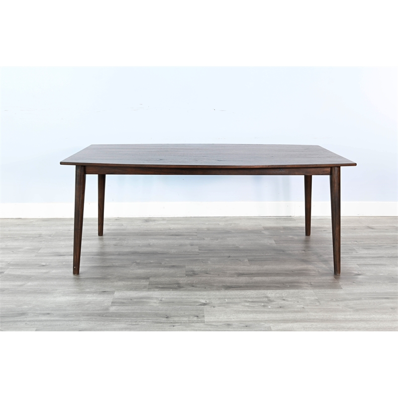 Pemberly Row Contemporary Wood Mid-Century Dining Table in Walnut Finish