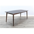 Pemberly Row Contemporary Wood Mid-Century Dining Table in Walnut Finish