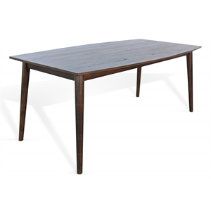 Pemberly Row Contemporary Wood Mid-Century Dining Table in Walnut Finish