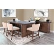 Pemberly Row Brown Finish Contemporary Wood Counter Dining Table