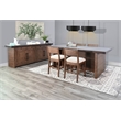 Pemberly Row Brown Finish Contemporary Wood Counter Dining Table
