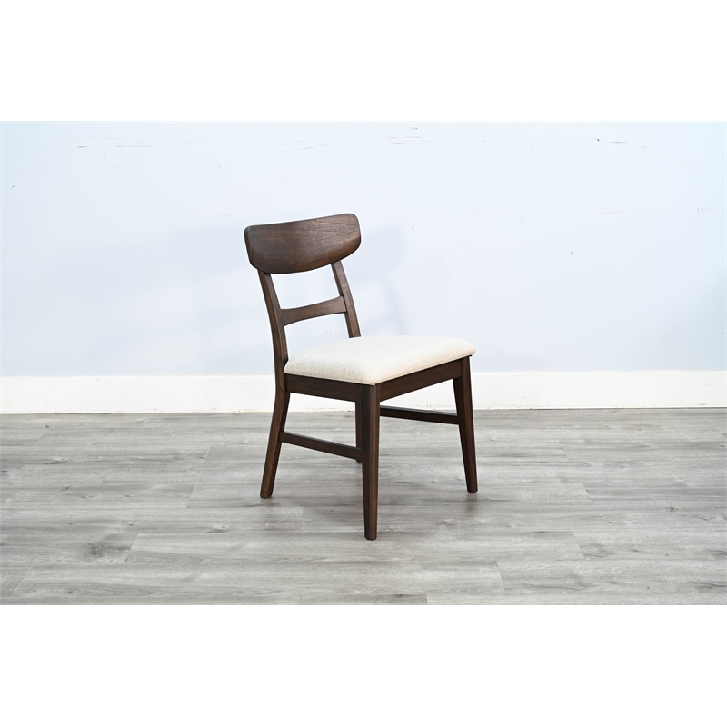 Pemberly Row Wood Mid-Century Dining Chair (Set of 2) in Walnut