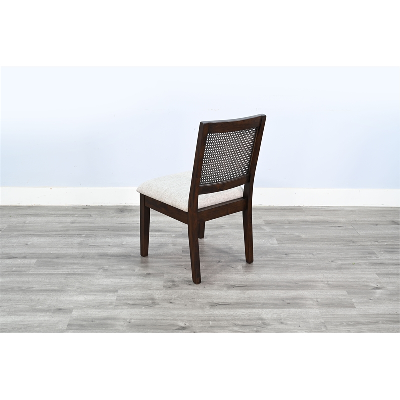 Pemberly Row Contemporary Cane Back Coffee Brown Dining Chair (Set of 2)