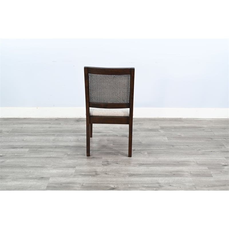 Pemberly Row Contemporary Cane Back Coffee Brown Dining Chair (Set of 2)