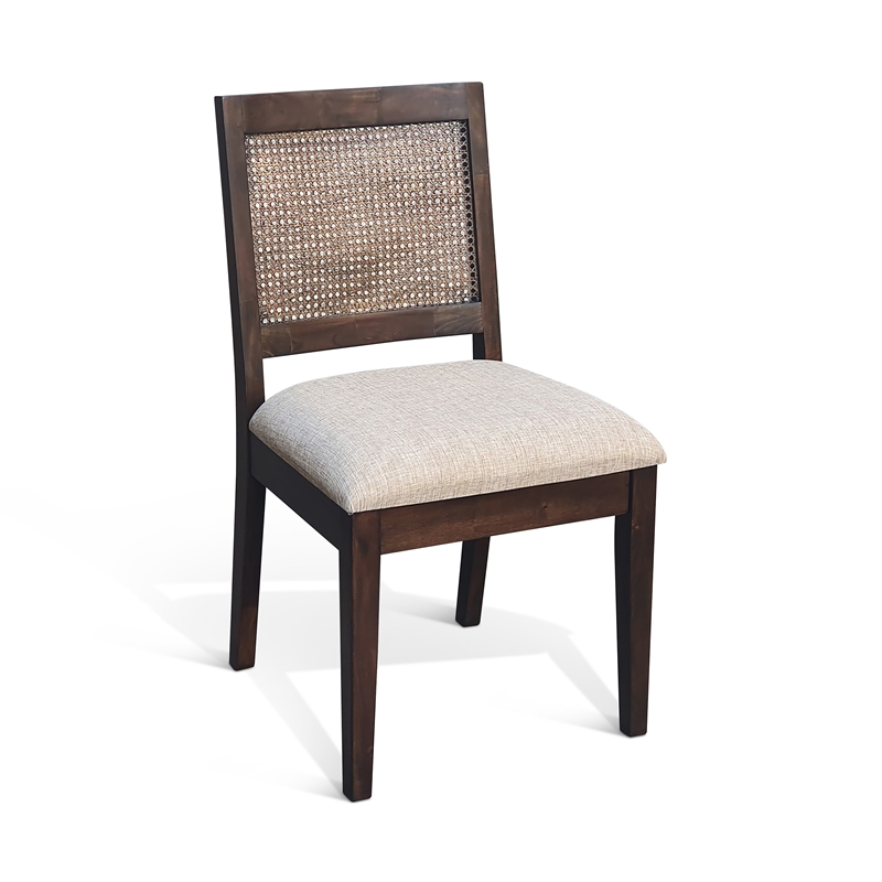 Pemberly Row Contemporary Cane Back Coffee Brown Dining Chair (Set of 2)