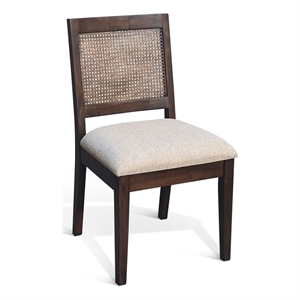 Pemberly Row Contemporary Cane Back Coffee Brown Dining Chair (Set of 2)