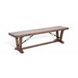 Pemberly Row Contemporary Wood Dining Bench with Turnbuckles