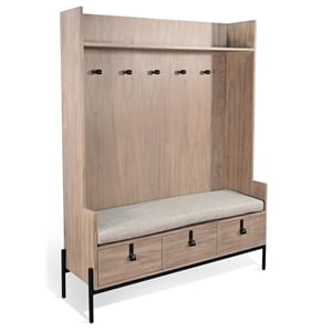 Pemberly Row Modern / Contemporary Natural Finish Wood Hall Tree