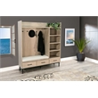 Pemberly Row Modern / Contemporary Wood Hall Tree in Wheat Finish