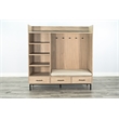 Pemberly Row Modern / Contemporary Wood Hall Tree in Wheat Finish
