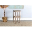 Pemberly Row Natural Contemporary Wood Beach Pebble End Table
