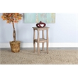 Pemberly Row Natural Contemporary Wood Beach Pebble End Table