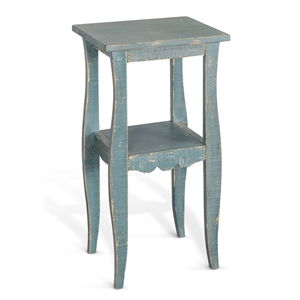 Pemberly Row Contemporary Wood Sea Grass Green Finish End Table