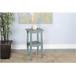 Pemberly Row Contemporary Wood Sea Grass Green Finish End Table