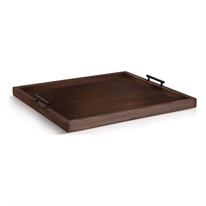 Pemberly Row Farmhouse Coffee Bean Square Tessa Ottoman Tray