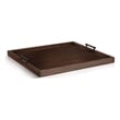 Pemberly Row Farmhouse Coffee Bean Square Tessa Ottoman Tray