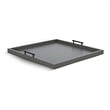 Pemberly Row Farmhouse Urban Bronze Square Tessa Ottoman Tray