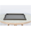 Pemberly Row Farmhouse Urban Bronze Square Tessa Ottoman Tray