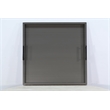Pemberly Row Farmhouse Urban Bronze Square Tessa Ottoman Tray