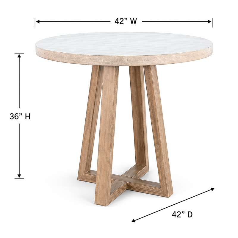 Pemberly Row Contemporary Solid Wood 42