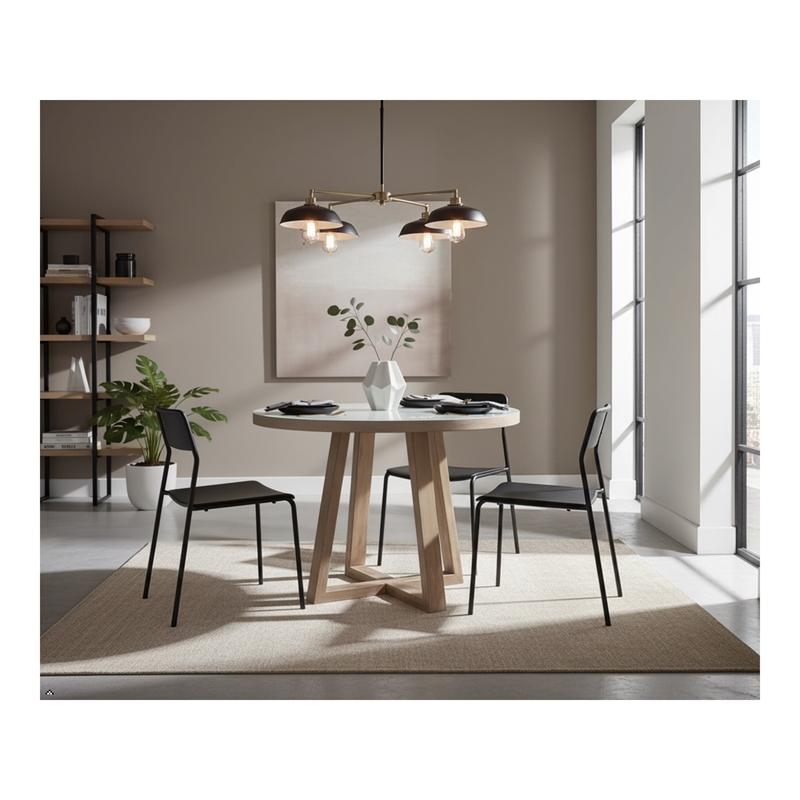 Pemberly Row Contemporary Solid Wood 42
