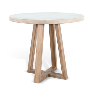 Pemberly Row Contemporary Solid Wood 42&quot Round Counter Table