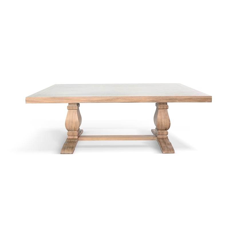 Pemberly Row Contemporary Solid Wood Rectangular Dining Table