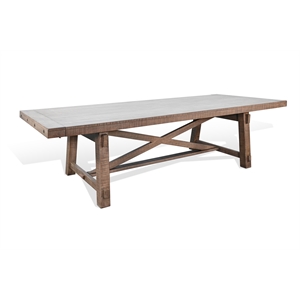 Pemberly Row Solid Wood Natural Extension Dining Table with Leaves