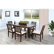 Pemberly Row Brown Contemporary Solid Wood Extension Dining Table