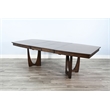 Pemberly Row Brown Contemporary Solid Wood Extension Dining Table