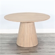 Pemberly Row Contemporary Solid Wood Wheat Round Dining Table