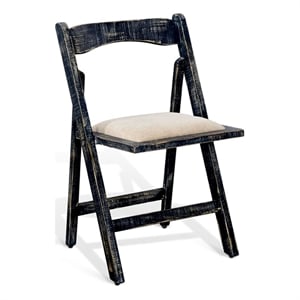 Pemberly Row Distressed Folding Wood Dining Chair (Set of 2)