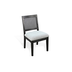 Pemberly Row Solid Wood Cane Back Cushion Seat Chair (Set of 2)