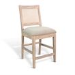 Pemberly Row Cane Back Cushion Seat Counter Stool (Set of 2)