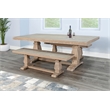 Pemberly Row Contemporary Solid Wood Wood Trestle Dining Bench