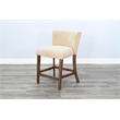 Pemberly Row Solid Wood Upholstered Counter Stool (Set of 2)