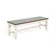 Pemberly Row Contemporary Solid Wood Bench with Mindi Veneer Seat