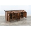 Pemberly Row Brown Contemporary Solid Wood Two Tone Server Buffet