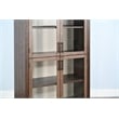 Pemberly Row Contemporary Solid Wood Tall Glass Display Cabinet