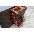 Pemberly Row Modern Solid Wood Mid-Century Server in Brown Finish