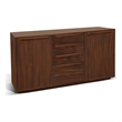 Pemberly Row Modern Solid Wood Mid-Century Server in Brown Finish