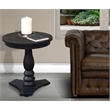Pemberley Row Solid Wood Brown Accent Table Round Shaped Leg