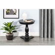 Pemberley Row Solid Wood Brown Accent Table Round Shaped Leg